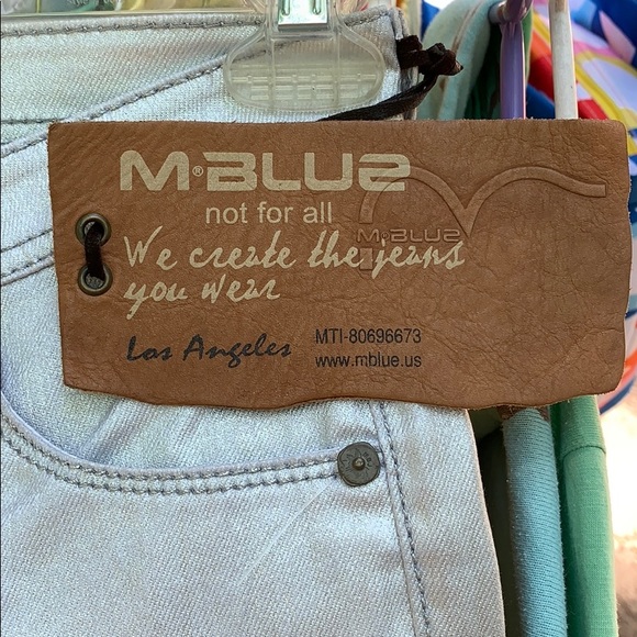 M Blue silver skinny jeans - Picture 3 of 6